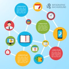 Flat Business Infographic Background N105