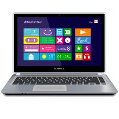 Notebook Computer with metro icons on display