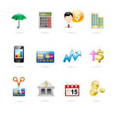 investing and finance icon set