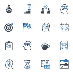 Productive at Work Icons - Blue Series N2