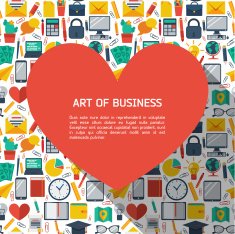 Flat Business Infographic Background N115