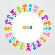 Colorful kids friends image