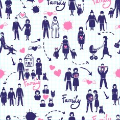 Family Seamless Pattern