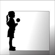 Vector silhouette of a girl N2