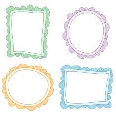 Dibujos de marcos colores