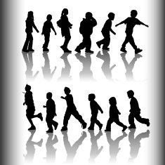 Children at Play Shadow Series