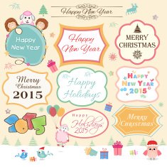 New Year Christmas and Chinese Year of goat celebration