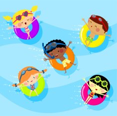 Kids in the swimming pool