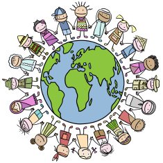 Mult-Ethnic Group Around Globe