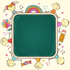 Cute cartoon kids frame