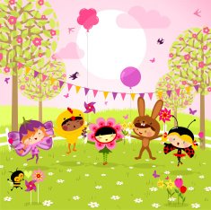 Spring party Fun kids