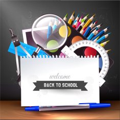 Back to school - vector background