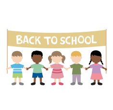 back to school children illustration