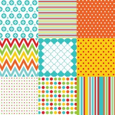 Set of seamless geometric patterns