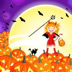 Succubus and jack o'lantern