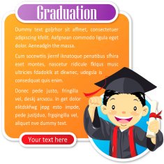 Teenage boy graduate notice