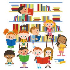I read in a library