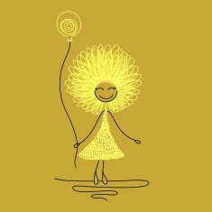 Funny girl with balloon