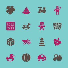 Toys Icons - Color Series