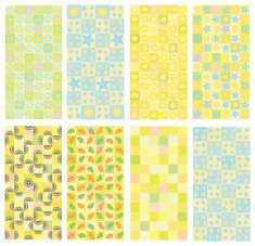 Vector set cute seamless backgrounds