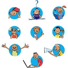 School children icons free image download