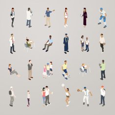 Students - Flat Icons Illustration