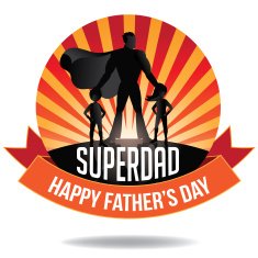 Happy Fathers Day Superdad burst free image download