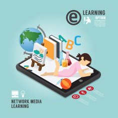 Infographic Education Media Learning Template Design