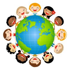 Happy kids around the globe N2 free image download