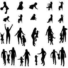 Vector Silhouette Of People N20