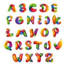 Fun english alphabet letters set