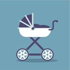 Stroller simplistic vector