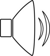 clipart of Icon of sound from speakers
