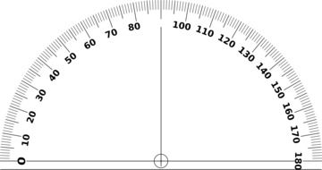 protractor angle geometry drawing
