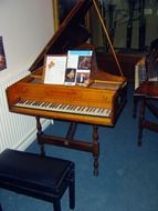 old wooden instrument,classical piano