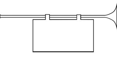 trumpet herald music frame drawing