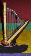 Harp-plucked stringed instrument