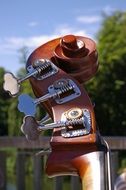 griffin of a musical instrument on a background of nature