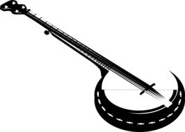 graphic image of a black banjo