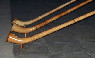 Photo of Bavarian traditional musical instrument,alphorn