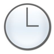clock with an empty dial as a graphic image