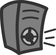 speaker sounding, illustration