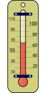 isolated thermometer in Fahrenheit