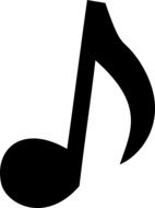 musical note on a white sheet