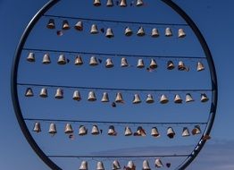 bells circle art sculpture
