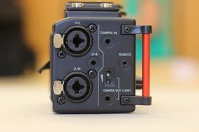 Side view of the audio recorder