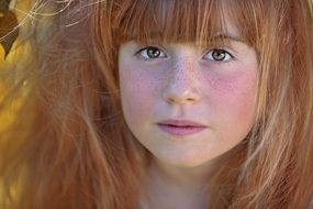 photo of a girl with red hair