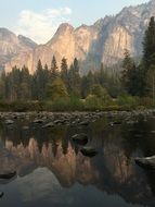 landscape of incredible beauty mountains and lake