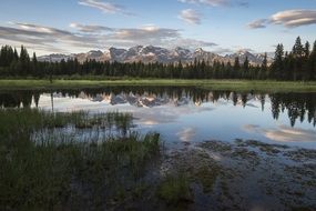 incredible beauty landscape at dusk