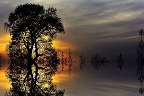 nature sky landscape natural day lake reflection